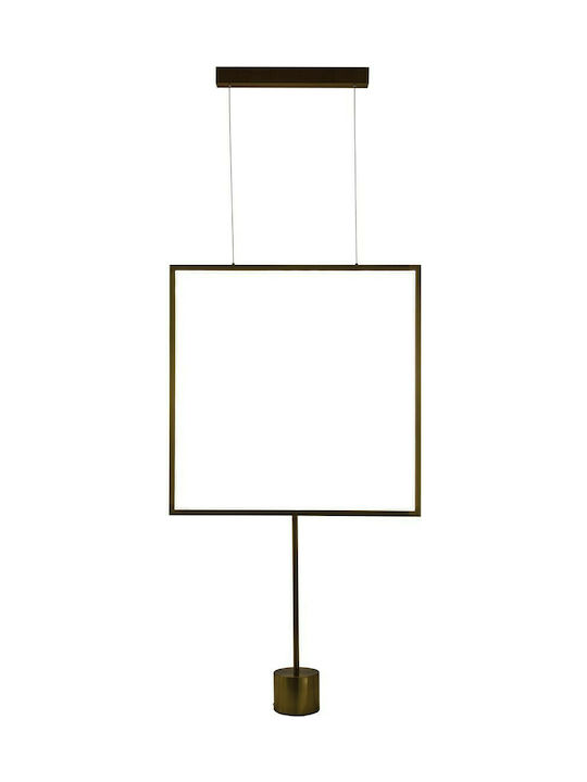 VK Lighting VK/04401/GD/W Μοντέρνο Κρεμαστό Φωτιστικό Ράγα με Ενσωματωμένο LED σε Χρυσό Χρώμα